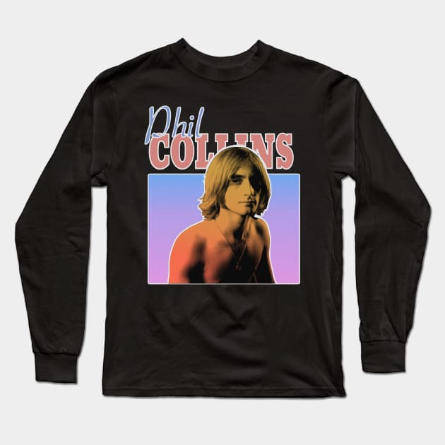 Phil collins vintage art design Long Sleeve T-Shirt by Lartswear